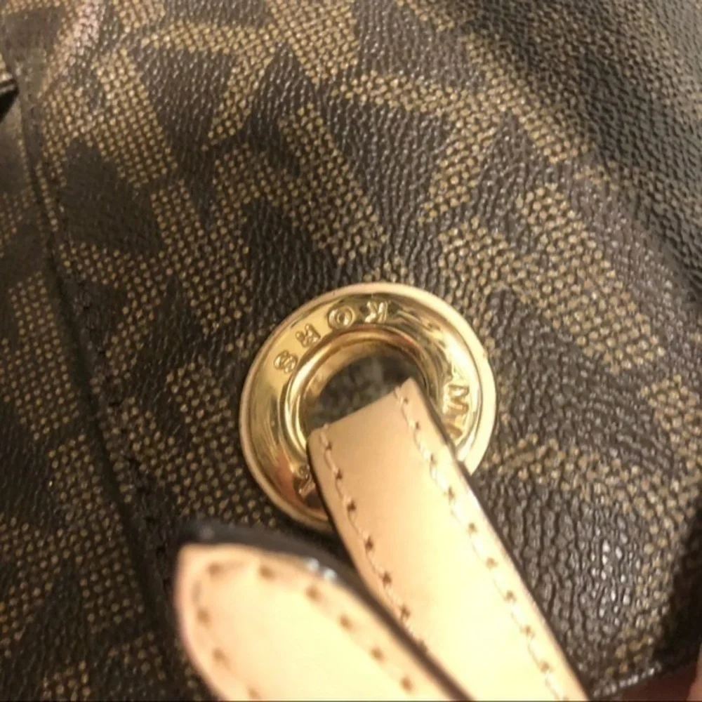 Michael kors signature brown logo tote bag